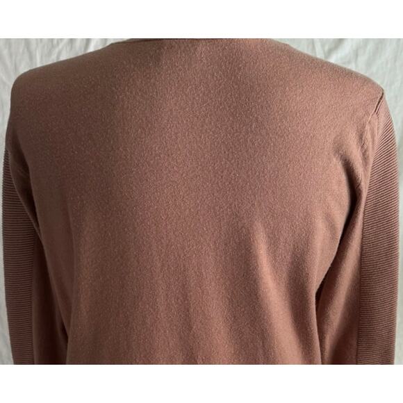 Devotion by Cyrun Open Front Large Brown Rayon Polyester Nylon Sweater - Picture 8 of 9
